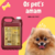 Frasco de condicionador Topázio Bambu Mossô para cães e gatos da Dolce Pet, com um cachorro sorridente ao lado.