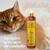 Condicionador Topázio Bambu Mossô para cães e gatos da Dolce Pet em frente a um gato laranja, com a frase 'também precisam de cuidado'