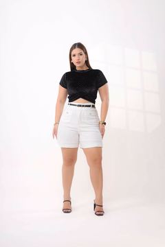Cropped Veludo na internet
