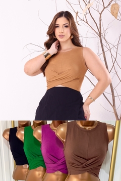 Cropped Transpassado Cavado - comprar online