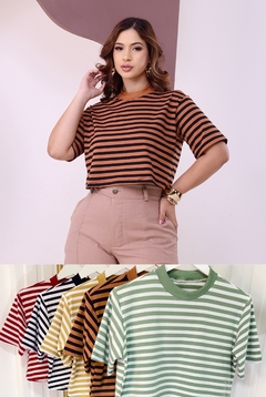 Cropped Tee listras - comprar online