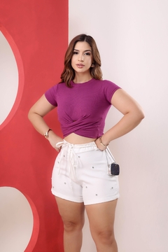 Cropped transpassado Luna - miss manequim