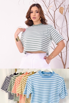 Cropped Tee listras - comprar online