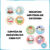 Adesivos gatinho kit com 50