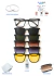 ANTEOJO CLIP ON POLARIZADO CPS181 NEGRO MATE (INCLUYE 5 CLIPS)