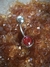 PIERCING BANANA COM ZIRCÔNIA VERMELHA