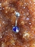 PIERCING BANANA COM ZIRCÔNIA AZUL