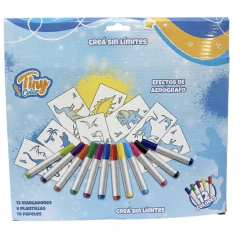 Set de Arte Aerógrafo - Tiny Color - Efecto Aerógrafo Dinosaurios - comprar online