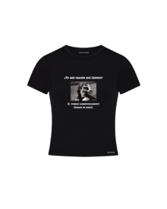 Remera Charly vs Lennon Negra - comprar online