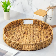 Imagem do Bandeja de Fibra Natural Seagrass com Alça
