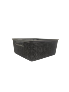 Cesto Home Organizador Rattan Preto Quadrado Preto 4,5l - loja online