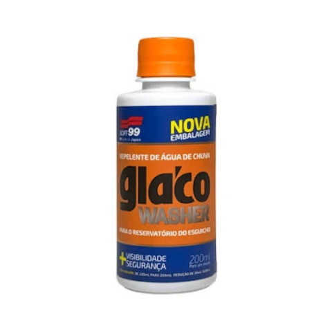 Frasco de 200ml do repelente de água de chuva Glaco Washer da Soft99 para reservatório de água do esguicho