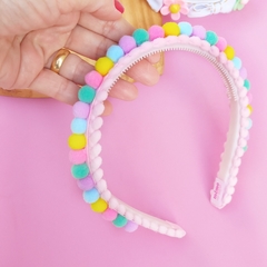 Tiara Soft (pompons coloridos)
