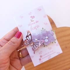 Hair Clip Flora - Borboleta (unidade) - Mimo de Laço Ateliê