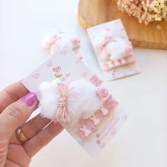 Coleção Páscoa: Hair Clip Coelhinha Fofinha