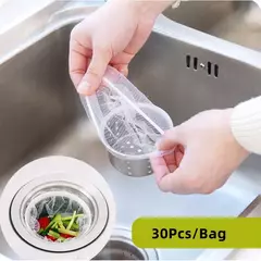 30/100 Peças Saco De Filtro De Pia Malha De Cozinha/Lixo Descartável Para Ou Banheiro Sacos De Redes