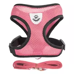 Guia Coleira de Malha Flexível com Colete Peitoral Ajustável para Cão Cachorro Gato Animais - comprar online