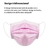 10UN | Máscara Descartável de Proteção Rosa Facial Tripla - Tudo Para Lashes
