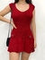 Vestido vermelho de tricô- tamanho M na internet