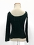 Blusa vintage verde de veludo - tamanho P - comprar online