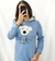 Moletom azul claro com pelinhos - Tamanho M - comprar online