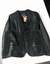 Blazer preto de couro-Tamanho P - loja online