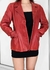 Jaqueta/blazer vermelho de couro legítimo - Tamanho G - comprar online
