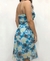 Vestido azul de flores - Tamanho M - comprar online
