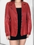 Jaqueta/blazer vermelho de couro legítimo - Tamanho G