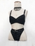 Conjunto lingerie preta de renda - Tamanho P - Nova