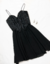 Vestido preto de brilhos - tamanho P
