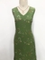 Vestido verde longo de flores - tamanho G na internet