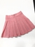 Saia colegial plissada rosa - tamanho M - loja online