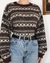 Sueter vintage estampado - tamanho G/GG