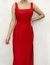 Vestido vermelho longo vintage - tamanho P na internet