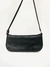 Bolsa baguete preta de couro legítimo - comprar online