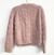Cardigan rosa de lã - tamanho M - Angel brechó
