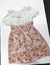 Vestido rosa de flores - tamanho M - Angel brechó