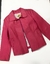 Jaqueta de couro legitimo rosa - tamanho M - comprar online