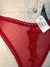 Conjunto de lingerie vermelha com detalhes e transparência- Tamanho P - Novo - Angel brechó