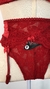 Conjunto de lingerie vermelho com cinta liga - Tamanho P - novo - loja online