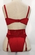 Conjunto de lingerie vermelho com cinta liga - Tamanho P - novo - Angel brechó