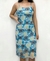 Vestido azul de flores - Tamanho M - Angel brechó