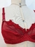 Conjunto de lingerie vermelha com detalhes e transparência- Tamanho P - Novo na internet
