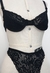 Conjunto de lingerie com cinta liga, todo em renda - vintage nova - Tamanho P - Angel brechó