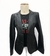 Imagem do Blazer preto de couro-Tamanho P