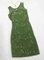 Vestido verde longo de flores - tamanho G - Angel brechó
