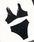 Conjunto de lingerie preta de renda, vintage - Tamanho G - Nova - loja online