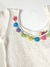 Blusa branca com detalhes - tamanho M - Angel brechó