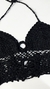 Cropped de crochê preto - tamanho P - Angel brechó